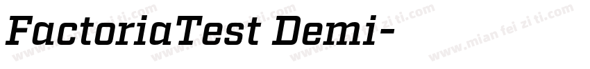 FactoriaTest Demi字体转换